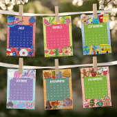 Cute and Colorful 2026 Calendar Page - January Bedankkaart