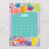 Cute and Colorful 2026 Calendar Page - June Bedankkaart (Voorkant)