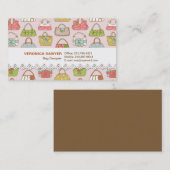 Cute and Colorful Bags Illustrator Pattern Visitekaartje (Voorkant / Achterkant)