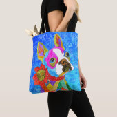 Cute and Colorful Boston Terrier Canvas tas (Dichtbij)