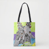 Cute and Colorful Boston Terrier Canvas tas (Voorkant)