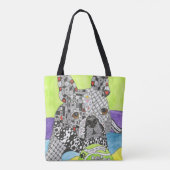 Cute and Colorful Boston Terrier Canvas tas (Achterkant)