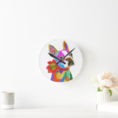 Cute and Colorful Boston Terrier Clock Ronde Klok (Huis)
