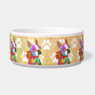 Cute and Colorful Boston Terrier Dog Bowl Voerbakje