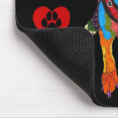 Cute and Colorful Boston Terrier Mousepad Muismat (Hoek)