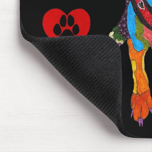 Cute and Colorful Boston Terrier Mousepad Muismat (Hoek)