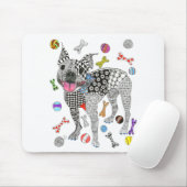 Cute and Colorful Boston Terrier Mousepad Muismat (Met muis)