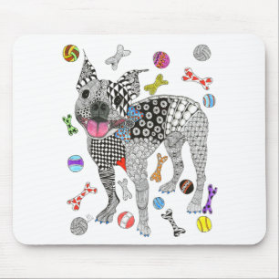 Cute and Colorful Boston Terrier Mousepad Muismat