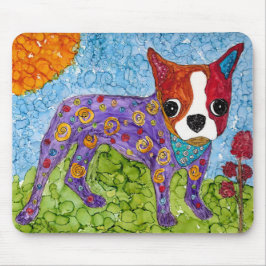 Cute and Colorful Boston Terrier Mousepad Muismat