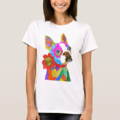 Cute and Colorful Boston Terrier T-Shirt (Voorkant)