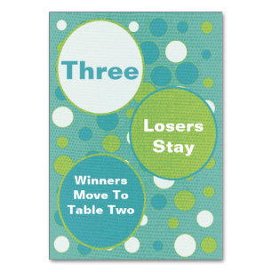 Cute and Colorful Bunco Table Cards #3 Kaart