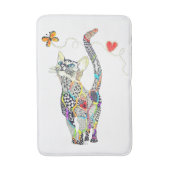 Cute and Colorful Cat Bath Mat (Voorkant Verticaal)