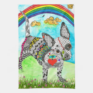 Cute and Colorful Chihuahua Dog Kitchen Towel Theedoek