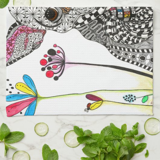 Cute and Colorful Chihuahua Kitchen Towel Theedoek (Gevouwen)