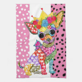 Cute and Colorful Chihuahua Kitchen Towel Theedoek (Verticaal)