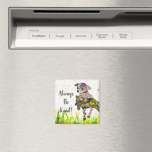 Cute and Colorful Chihuahua Magnet 2" (Insitu (Vaatwasser))