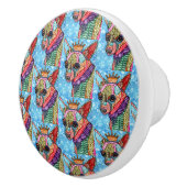 Cute and Colorful Chihuahua Pop Art Keramische Knop (Rechts)
