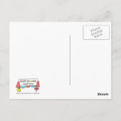 Cute and Colorful Clown with squirrel in hair Briefkaart (Achterkant)