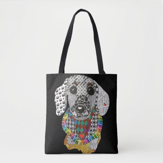 Cute and Colorful Dachshund Canvas tas (Voorkant)