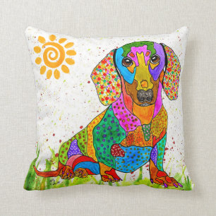 Cute and Colorful Dachshund Sierkussen