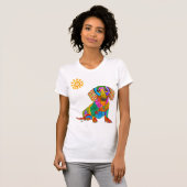 Cute and Colorful Dachshund T-shirt (Voorkant volledig)