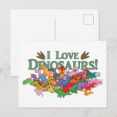 Cute and Colorful Dinosaurs Briefkaart (Voorkant / Achterkant)
