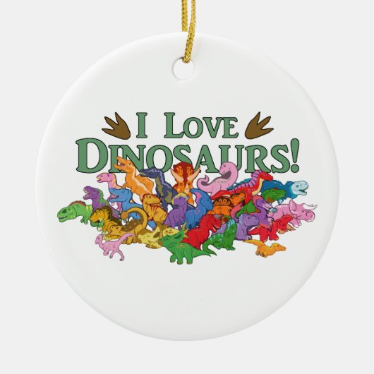 Cute and Colorful Dinosaurs Keramisch Ornament (Voorkant)