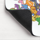 Cute and Colorful Dinosaurs Muismat (Hoek)