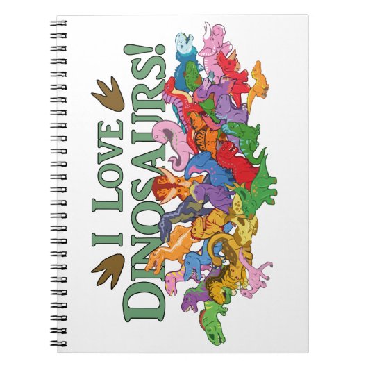 Cute and Colorful Dinosaurs Notitieboek (Voorkant)