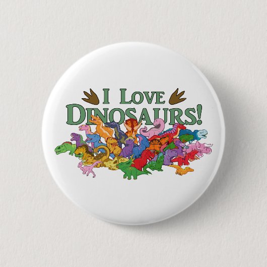 Cute and Colorful Dinosaurs Ronde Button 5,7 Cm (Voorkant)