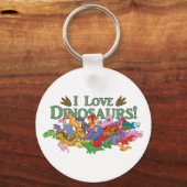 Cute and Colorful Dinosaurs Sleutelhanger (Voorkant)
