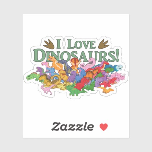 Cute and Colorful Dinosaurs Sticker (Vel)