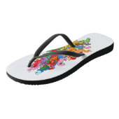 Cute and Colorful Dinosaurs Teenslippers (Schuin)