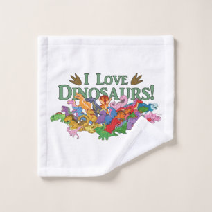 Cute and Colorful Dinosaurs Washandje