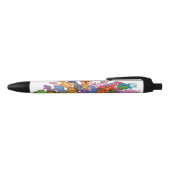 Cute and Colorful Dinosaurs Zwarte Inkt Pen (Bovenkant)