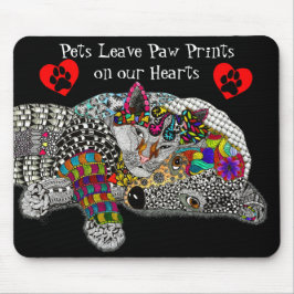 Cute and Colorful Dog and Cat Mousepad Muismat