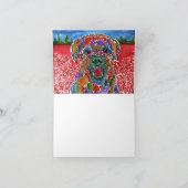 Cute and Colorful Dog Rescue Mutt Wenskaart Bedankkaart (Binnen)