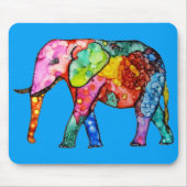 Cute and Colorful Elephant Mousepad Muismat (Voorkant)