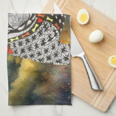 Cute and Colorful English Bulldog Kitchen Towel Theedoek (Quarter Fold)