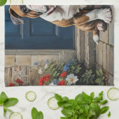 Cute and Colorful English Bulldog Theedoek (Gevouwen)