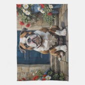 Cute and Colorful English Bulldog Theedoek (Verticaal)