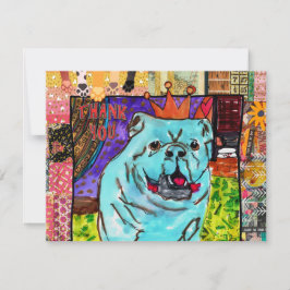 Cute and Colorful English Bulldog Wenskaart Kaart