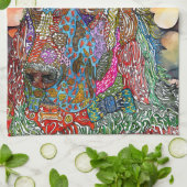 Cute and Colorful English Setter Kitchen Towel Theedoek (Gevouwen)