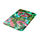 Cute and Colorful Flamingo Bath Mat (Gekanteld)