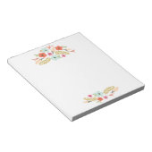 Cute and Colorful Flowers Notepad Notitieblok (Schuin)