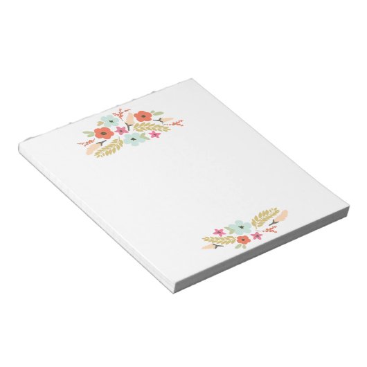 Cute and Colorful Flowers Notepad Notitieblok (Schuin)