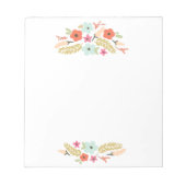 Cute and Colorful Flowers Notepad Notitieblok (Voorkant)