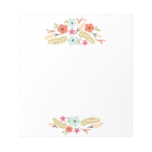 Cute and Colorful Flowers Notepad Notitieblok (Voorkant)