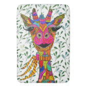 Cute and Colorful Giraffe Bath Mat (Voorkant Verticaal)
