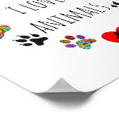 Cute and Colorful I Love Animals Poster 8X10" (Hoek)